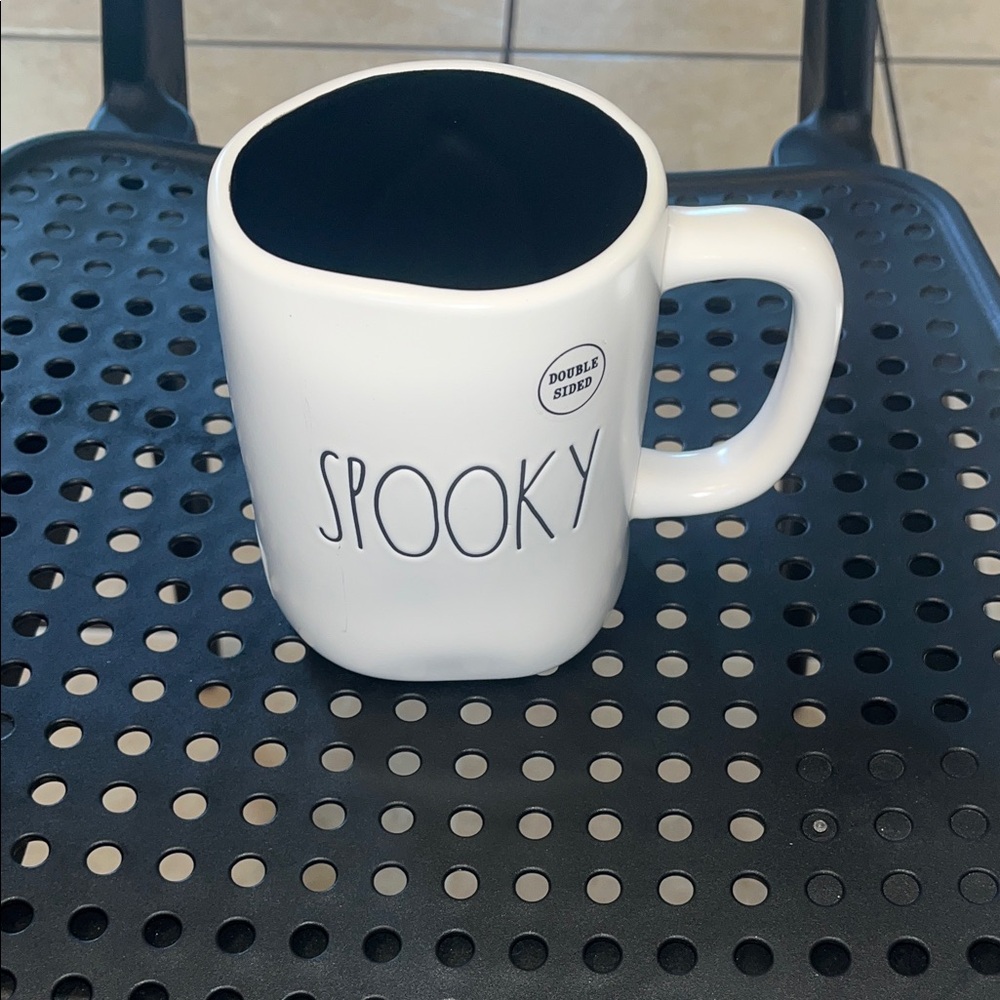 Rae Dunn Spooky Black and White Mug
